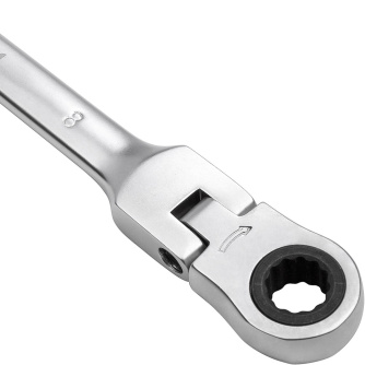 Купить Ключ комбинированный AV Steel трещоточный с шарниром 8мм  AV-315208 фото №2