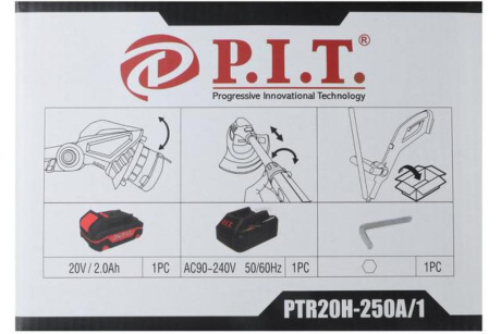 Купить Газонокосилка PTR20H-250А/1 PIT акк  20В  1 акб  зу  фото №10