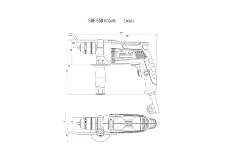 Купить Дрель Metabo SBE 650 Impuls кейс фото №2